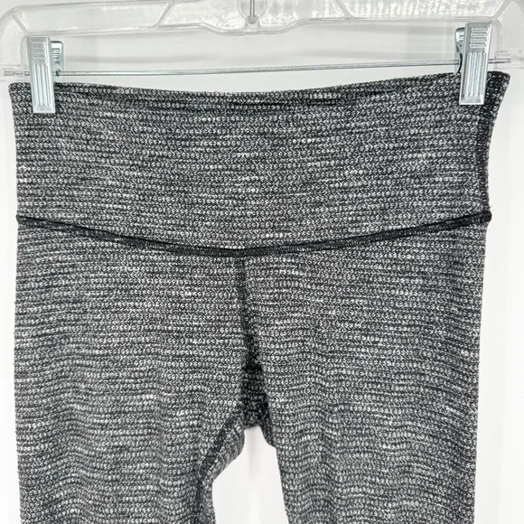 Lululemon Wunder Under Low-Rise Tight 28" Luon Variegated Knit Black Heathered 6 - Picture 7 of 13
